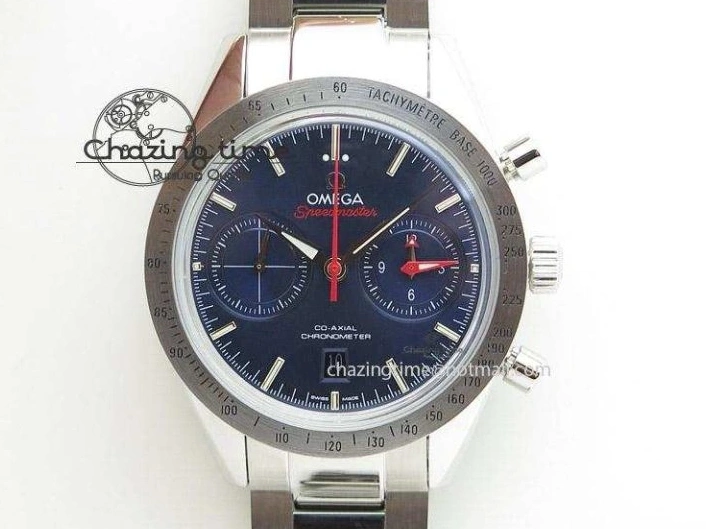 0513 Planet Ocean Master Chrono 45mm SS OM 1:1 Best Edition Black Dial On Orange Rubber Strap A Attractive 8170